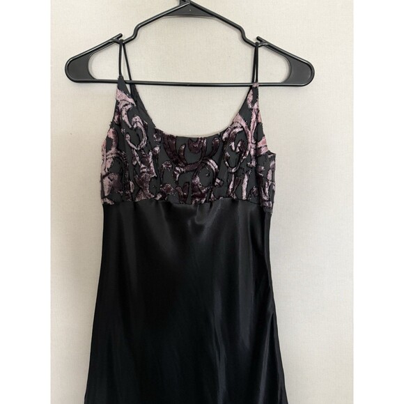 Vintage Y2K Rampage Velvet Burnout Slip Dress Sz 5 Whimsygoth Womens Night Promo - Picture 2 of 14